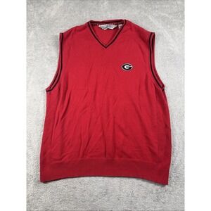 Campus Specialties Men's Pullover Vest Georgia Bulldog Red Size Medium
